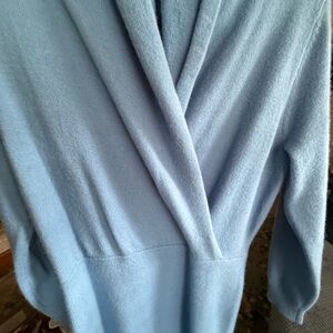 Ann Taylor Soft Light Blue Knitwear Sweater Dress.